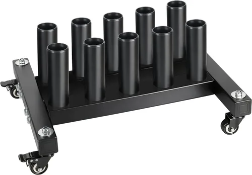 Miniatura 10 de EVERYMATE Vertical Barbell Rack - Heavy-Duty Steel Organizer, Barbell Holder Floor Stand, Fits 2" Olympic Bars with Scratch-Resistant Inserts, B