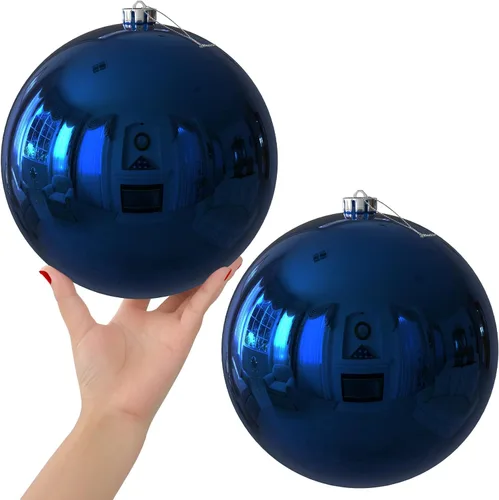 Miniatura 56 de Bolas de Navidad Grandes de 3.2" en Azul Bebé - Adornos para Árbol de Navidad, Bolas Colgantes Inastillables para Cumpleaños, Halloween, Boda