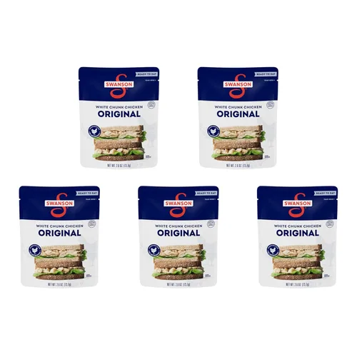 Miniatura 32 de SWANSON S Ajo y Hierbas Pollo Blanco en Trozos Totalmente Cocinado, Listo para Comer, Comidas Simples Para Llevar, Bolsa de 2.6 OZ (Caja de 12)