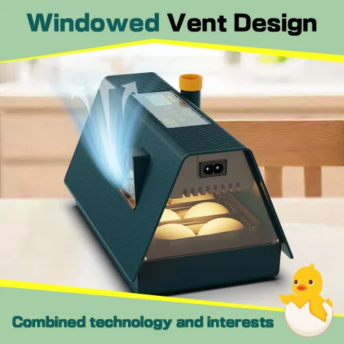 Miniatura 7 de HOWOOIUA - Incubadora automática de 10 huevos para incubar pollos con intervalo de giro de huevos, se puede configurar con pantalla digital e