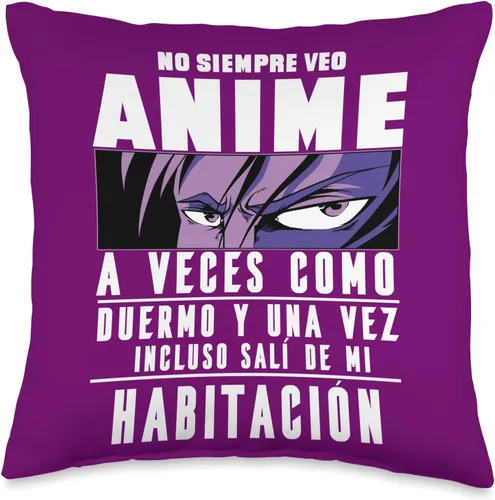 Regalos Originales Manga Anime Para Chicas Chicos No Siempre Veo Anime para Ver Manga Mujer Hombre Niño Niña Almohada 16 x 16 pulgadas, Multicolor