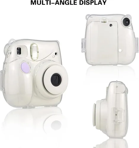 Miniatura 4 de Rieibi Funda para cámara instantánea Fujifilm Mini 7+, funda protectora de PP con correa de hombro extraíble