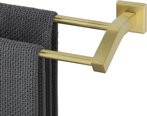 Miniatura 26 de Alise Toallero doble de baño, toallero para baño, lavabo de baño, acero inoxidable SUS304 de 24 pulgadas, soporte de pared, color negro mate