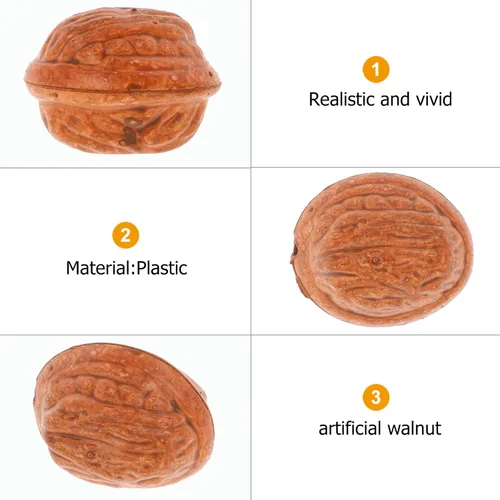 Miniatura 3 de ARTIBETTER 60 piezas de decoración de estatua para decoración de alimentos, cuenco de mesa, relleno de nueces, nuez, casa de muñecas, tuerca