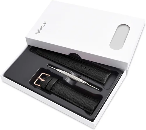 Miniatura 8 de Fullmosa Cross - Correa de repuesto de reloj de pulsera en cuero auténtico para hombres y mujeres, 0.551 in, 0.630 in, 0.709 in, 0.787 in, 0.866 in