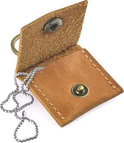 Miniatura 14 de Soporte de cuero para llavero, funda de viaje para anillo de boda, soporte para anillo de compromiso, bolsa para anillos, soporte para anillos