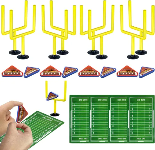 Miniatura 7 de XIPEGPA 20 PCS Mini Juegos de Fútbol Americano de Mesa, Juegos Deportivos de Mesa con Pelotas de Fútbol Americano de Espuma, Postes de Portería