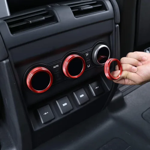 Miniatura 8 de Anillos de ajuste de aire acondicionado trasero para Land Rover Defender 110 2020 accesorios de coche (azul)