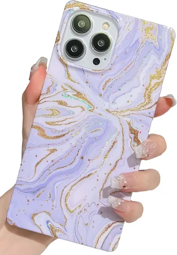 Miniatura 68 de Elegante concha de madre perla compatible con iPhone 13 Pro de 6.1 pulgadas, estuche de borde rectangular, elegante y delgado, con perla de abulón
