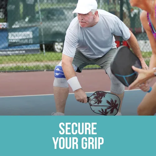 Miniatura 8 de Palms-O-Aces Juego de 3 bandas de agarre para paleta de pickleball – Bandas de silicona para paletas de pickleball para asegurar sobreempuñaduras e
