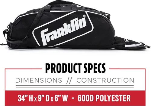 Miniatura 8 de Bolsa para equipo deportivo de Franklin Sports, para niños Negro