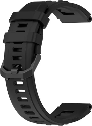 Miniatura 4 de Correas de reloj compatibles con Amazfit T-Rex Ultra Smart Watch Band de silicona suave de repuesto para mujeres y hombres Negro
