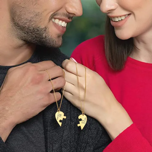 Miniatura 2 de U7 BFF Collar para 23456 Muchachos, Mujeres, Acero Inoxidable, Personalizado, Familia, Hermandad, Amistad, Personalizado, Nombre del Mejor Amigo