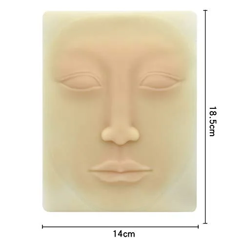 Miniatura 2 de Un juego de 3 accesorios de microblading de látex 3D para práctica de cejas, cara, labio, cejas, accesorios de tatuaje