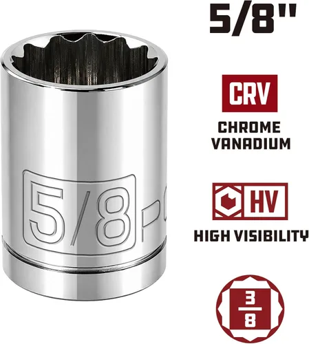 Miniatura 2 de Powerbuilt 641006 - 641006 - Unidad de 3/8 pulgadas x 5/8 de pulgada y 12 puntos