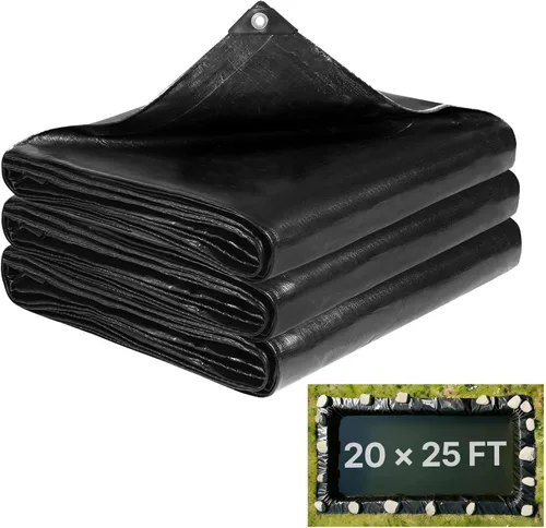 Miniatura 18 de VEVOR Revestimiento de estanque de 10 x 15 pies, grosor de 45 mil, material EPDM flexible y duradero, capa inferior de fácil corte para peces o koi