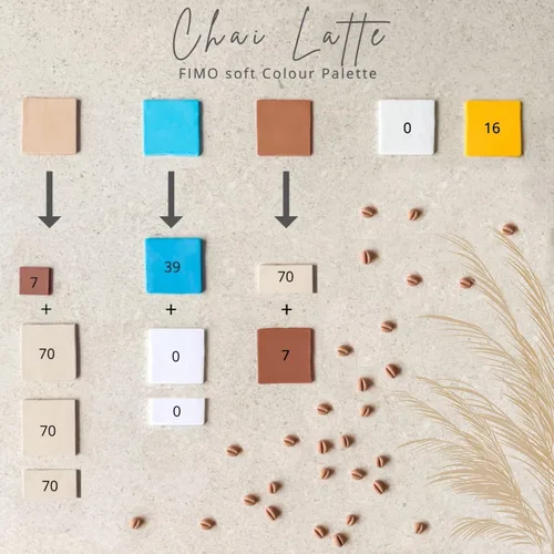 Miniatura 3 de FIMO Soft & Effect - Arcilla polimérica para modelar horno, 2.01 oz, juego de 8 unidades, colección Chai Latte