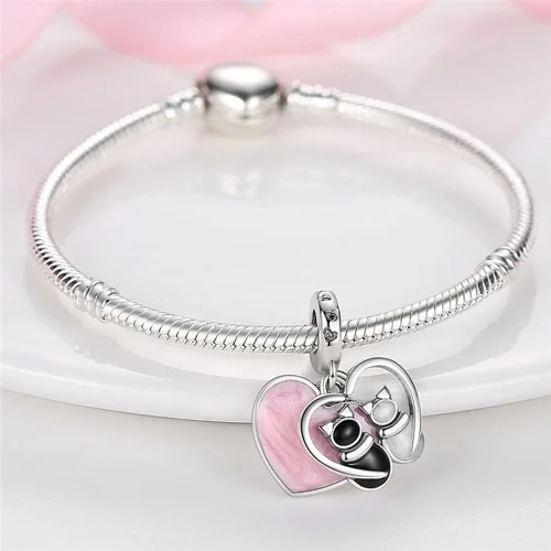 Miniatura 5 de Dije clásico para mujer, pulsera de plata de ley 925, regalo de cuentas, se puede combinar con mujeres y niñas