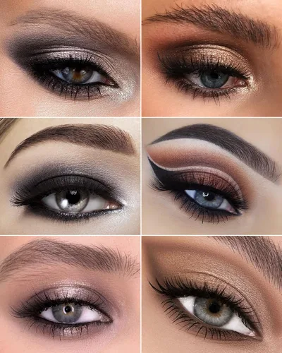 Miniatura 3 de Paleta de sombras de ojos ahumadas negras, 8 colores, gris oscuro, sombra de ojos ahumada para maquillaje gótico, negro, plateado, blanco, gris