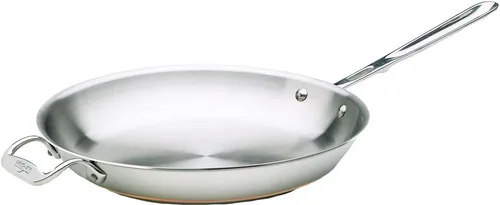 Miniatura 4 de All-Clad Copper Core 5-Ply Stainless Steel Fry Pan 12 Inch Induction Oven Broiler Safe 600F Pots and Pans, Cookware Silver