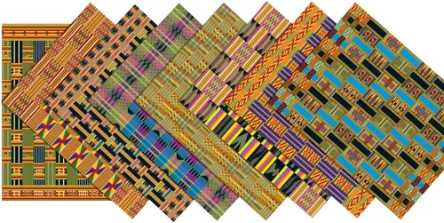 Roylco R15273 Papel textil africano de diseño surtido, 8-1/2 x 11 pulgadas, paquete de 32
