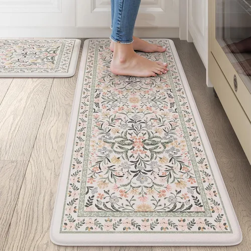Miniatura 15 de Collive Tapetes de Cocina Acolchados Anti Fatiga, Tapete de Piso de Cocina Impermeable Antideslizante, Alfombras de Escritorio, Alfombra Cómoda