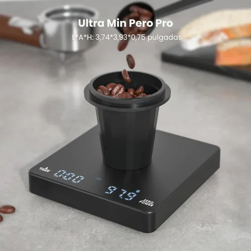 Miniatura 2 de Maestri House - Mini báscula de café con temporizador, báscula de café recargable Maestri House de 4.4 lbs/0.00 oz para café expreso y café, báscula