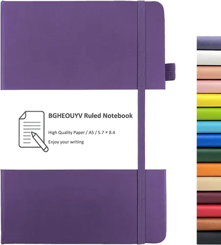 Miniatura 15 de Cuaderno Diario, Cuaderno Universitario Rayado A5 160 Páginas, Diarios de Tapa Dura para Escribir, Cuadernos para Trabajo Oficina Escuela Mujeres
