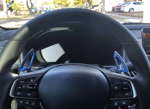 Miniatura 6 de iJDMTOY JDM Style Sports - Extensión de paletas de cambio de aluminio azul más grande compatible con Honda Civic 2022 en adelante, Accord 2023+