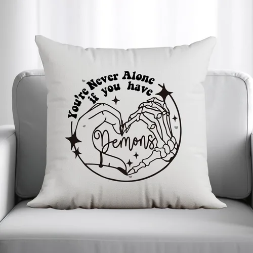 Miniatura 3 de Fundas de almohada góticas de 18 x 18 pulgadas, funda de almohada de mano de esqueleto, decoración de corazón de mano de esqueleto