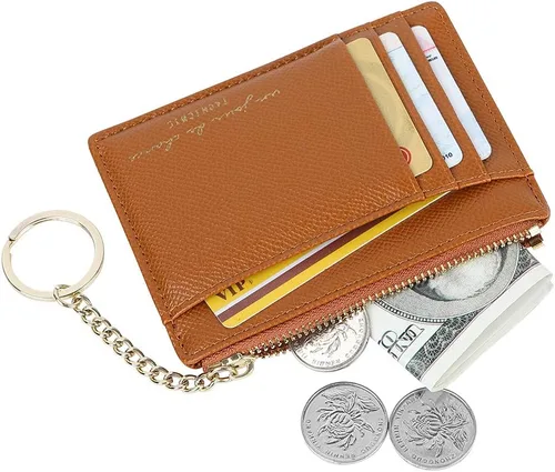Miniatura 2 de Cartera minimalista para mujer, 8 tarjetas, monedero, monedero, bolsillo frontal, Casual