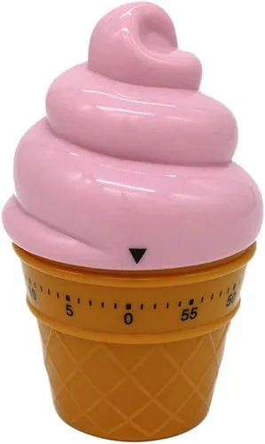 Miniatura 5 de Temporizador mecánico manual Helado Modelos Temporizadores 60 Minutos Cocina Temporizador Reloj contadores de alarma ruidosos (rosa)