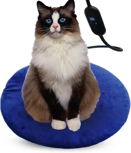 Miniatura 8 de Almohadilla térmica grande para mascotas para gatos y perros, 24 x 36 pulgadas, 6 niveles de calor, temporizador de apagado automático, impermeable