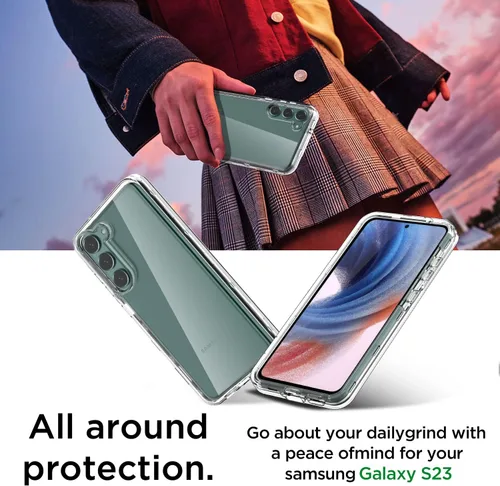 Miniatura 2 de AICase Funda para Galaxy S23 Funda Transparente (6.1"), Protección contra Caídas de Servicio Pesado Cuerpo Completo Resistente a Prueba de Golpes/A