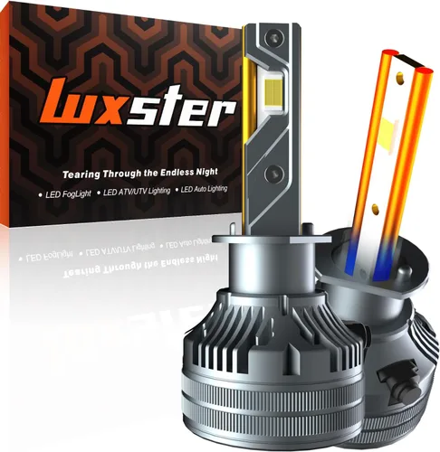 LUXSTER | Bombillas LED H1 Punisher, adaptadores H1 incluidos, 40,000LM ultra brillantes, instalación Plug-N-Play, bombillas para luces antiniebla,