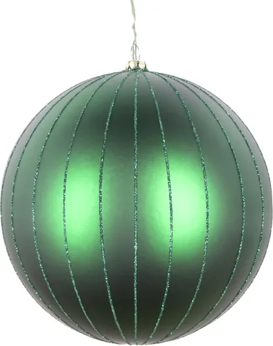 Miniatura 50 de Vickerman Adorno navideño de bola de avena mate con purpurina de 5 pulgadas. Incluye 4 piezas por bolsa.