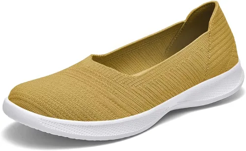 Zuwoigo Zapatos sin cordones para mujer, de malla transpirable, casuales, planos, bajos, ligeros, mocasines
