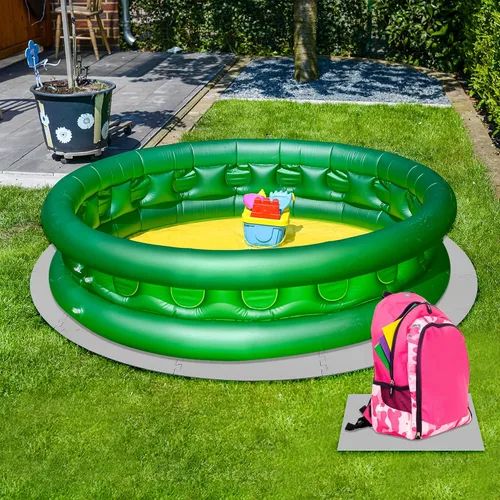 Miniatura 5 de Tapete protector de suelo de espuma de 80 pulgadas de diámetro, antideslizante, para bañeras de hidromasaje, balcón, ducha, bañera de hidromasaje