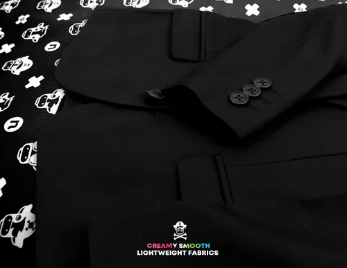 Miniatura 5 de Traje de primera clase para niños Black n Bianco Slim Fit estilo ligero. Presentado por Baby Muffin.