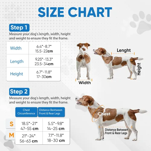 Miniatura 3 de Silla de ruedas para perros para patas traseras, carrito para silla de ruedas para perros, sillas de ruedas para perros y gatos con patas traseras