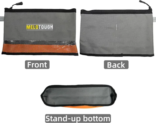 Miniatura 7 de MELOTOUGH Bolsas de herramientas con bolsa de herramientas pequeña con cremallera, bolsa de herramientas de 12 pulgadas, organizador multiusos