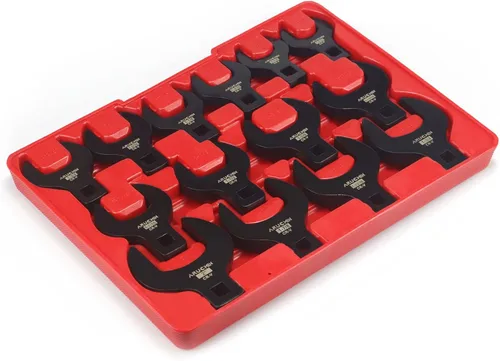 Juego de llaves Jumbo Crowfoot de 14 piezas, 1/2" Drive SAE, llaves Crowfoot de 1-1/16" a 2", juego de llaves de pata recta de acero al