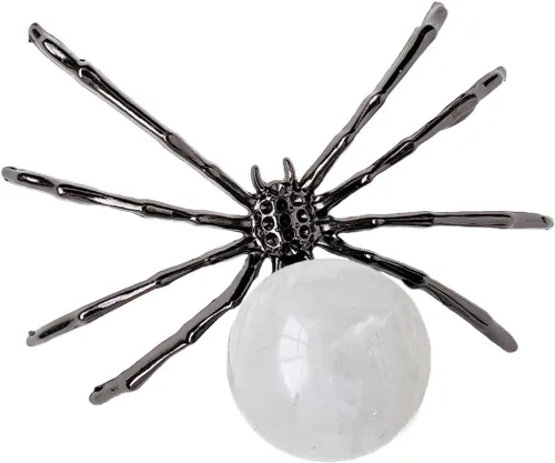 Miniatura 11 de Runyangshi 1 bola de amatista de cristal natural de 2 pulgadas, hecha a mano, estatua de araña animal, adorno de cristal curativo para decoración