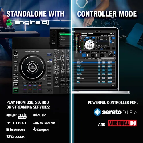 Miniatura 3 de Controlador DJ Denon DJ SC Live 4 y Monitores de Estudio M-AUDIO Forty Sixty Par para Grabación de Estudio, Producción Musical, Podcasting, Streaming