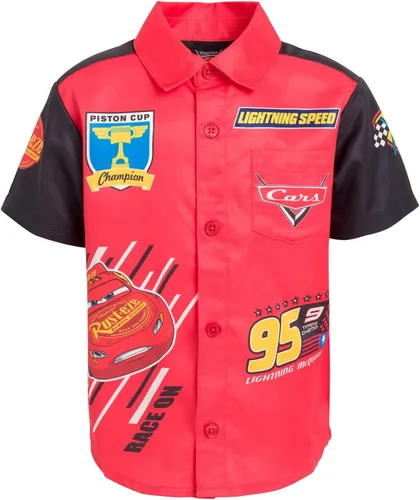 Miniatura 2 de Disney Toy Story Mickey Mouse Cars Nightmare Before Christmas - Camisa con botones para niños pequeños y grandes