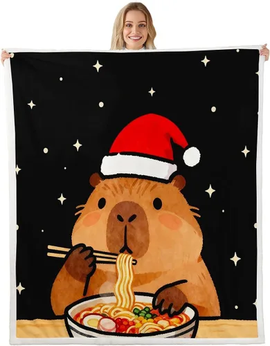 Miniatura 20 de Erosebridal Funny Capybaras Blanket Capybara Lover Gifts Cute Fleece Blanket for Kids Girls Boys, Capybara Decorations Blankets 40"x50", Kawaii