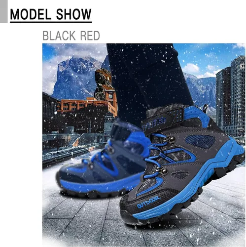 Miniatura 6 de Littleplum Botas de nieve para niños, impermeables, antideslizantes, para senderismo, al aire libre, unisex, para niños pequeños y grandes