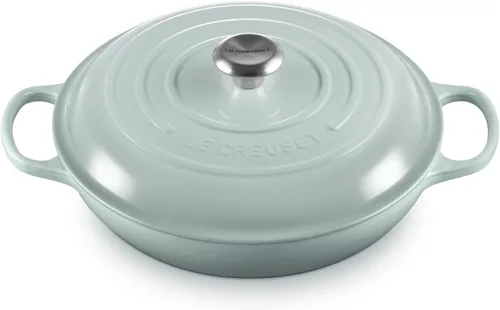 Miniatura 18 de Le Creuset Braiser Signature de hierro fundido esmaltado, 5 cuartos de galón, Flame Llama