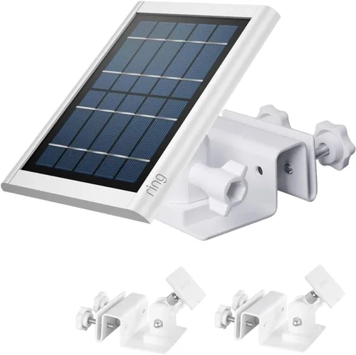 Miniatura 9 de Soporte de canalón para panel solar de anillo, soporte de panel solar OkeMeeo compatible con panel solar Arlo, Eufy, Reolink para una máxima negro