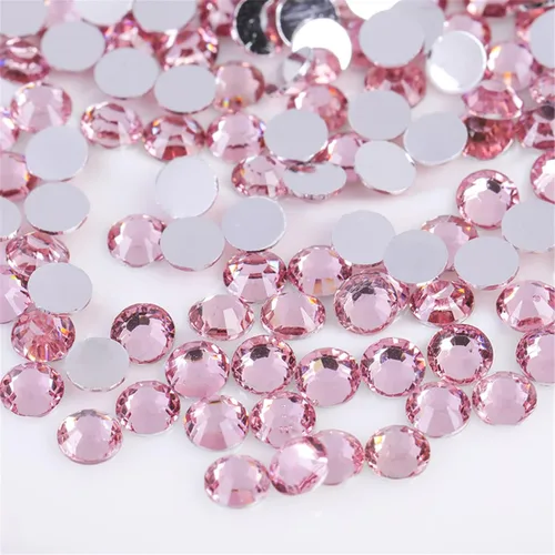 Miniatura 59 de 3000 unidades de diamantes de imitación termoadhesivos SS6 de 2mm con parte posterior plana, gemas de cristal de vidrio transparente redondas